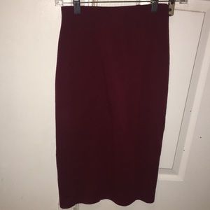 Burgundy Pencil Skirt